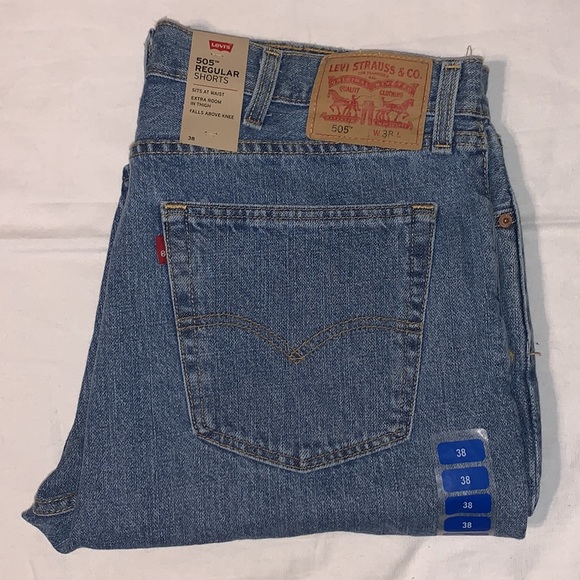 Levi's Other - NEW! Levi's 505 Denim Shorts Regular Fit Straight Leg Jean Men's Size 38